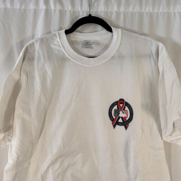 Vintage MLB Baseball 9/11 Shirt Men's XL White Short Sleeve Crew Neck Cotton - Picture 2 of 7